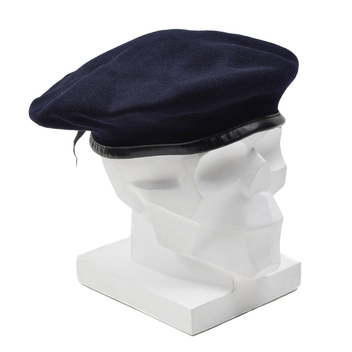 Béret de commandement en laine bleu foncé de l'armée française d'origine, casquette légère vintage NEUF