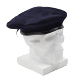 Béret de commandement en laine bleu foncé de l'armée française d'origine, casquette légère vintage NEUF