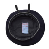 Béret de commandement en laine bleu foncé de l'armée française d'origine, casquette légère vintage NEUF