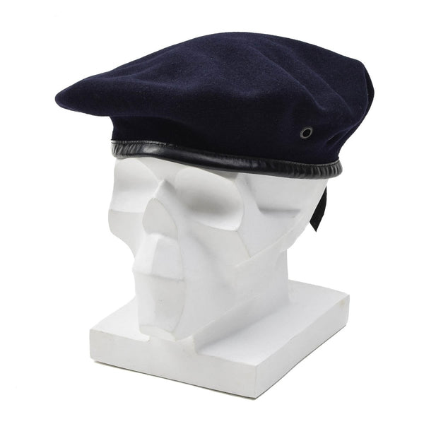 Original French Army dark blue wool beret command lightweight cap vintage NEW - GoMilitar