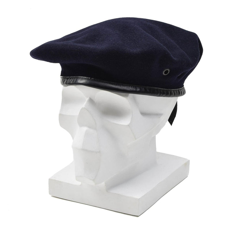 Original French Army dark blue wool beret command lightweight cap vintage NEW - GoMilitar