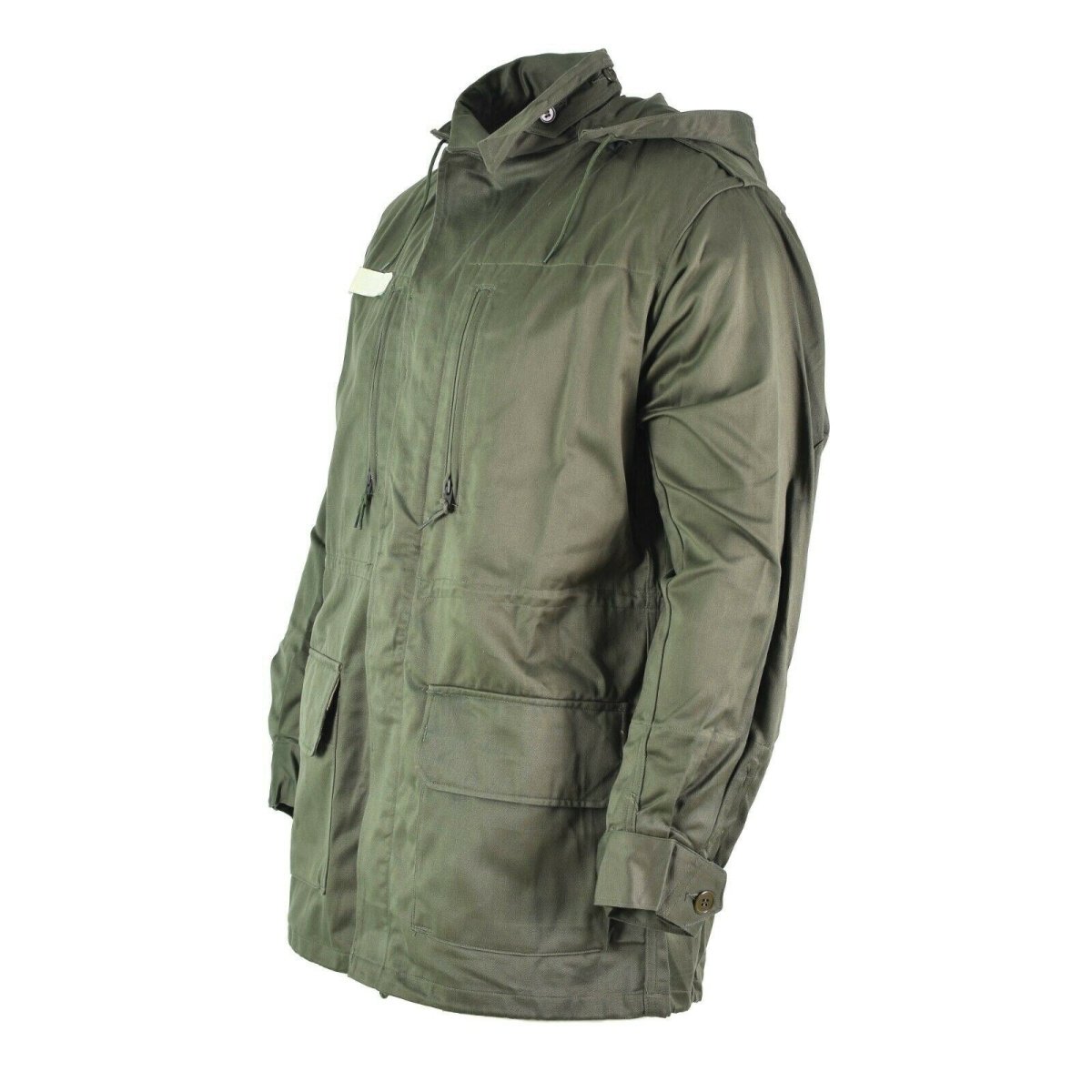 Veste de combat militaire à capuche en satin de l'armée française d'origine Olive OD