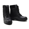 Bottes militaires françaises originales en cuir noir respirantes légères de l'armée NEUVES