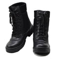 Bottes militaires françaises originales en cuir noir respirantes légères de l'armée NEUVES