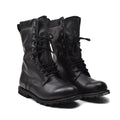 Bottes militaires françaises originales imperméables en cuir véritable mi-mollet chaussures d'armée