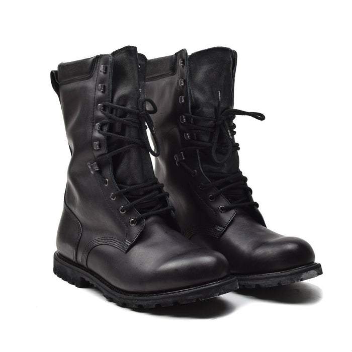 Bottes militaires françaises originales imperméables en cuir véritable mi-mollet - GoMilitar