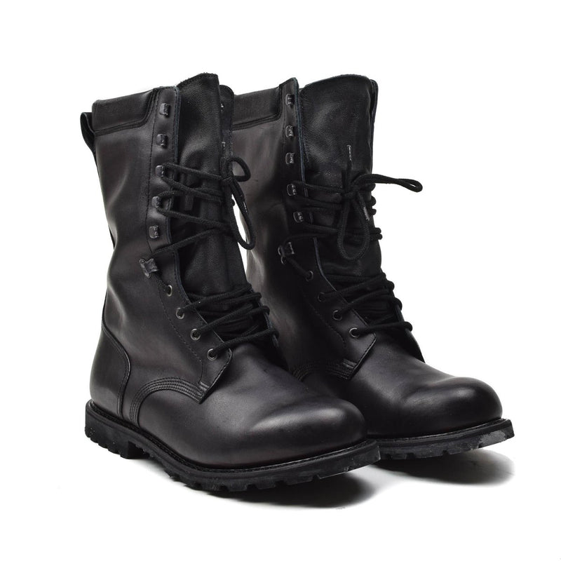 Original French Military boots waterproof genuine leather mid calf army footwear - GoMilitar
