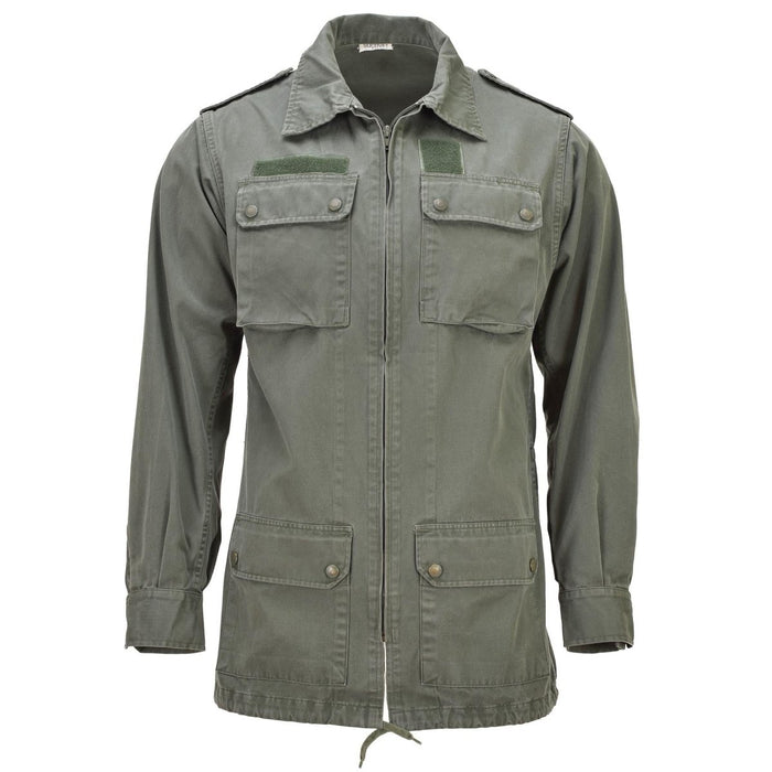 Veste Classique Militaire Française Originale Grandes Poches Avant Solide Olive - GoMilitar