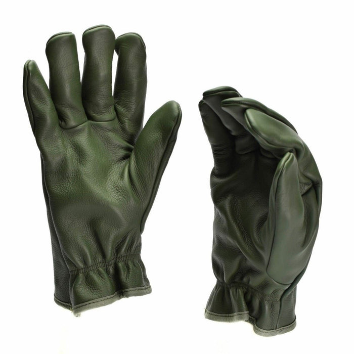 Gants de combat militaires français originaux en cuir olive - GoMilitar