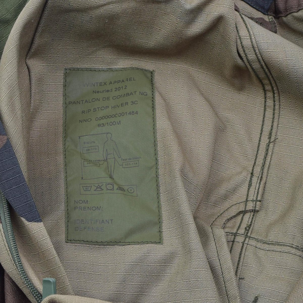 Pantalon de combat militaire français original Felin F4 Durable Ripstop CCE Camo