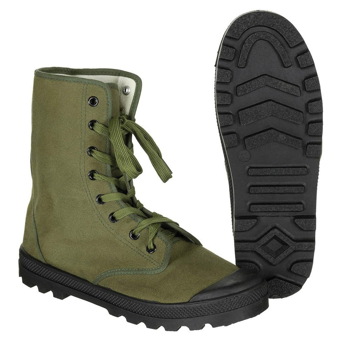 Bottes Commando Militaires Françaises Originales Talons renforcés Vintage Olive - GoMilitar