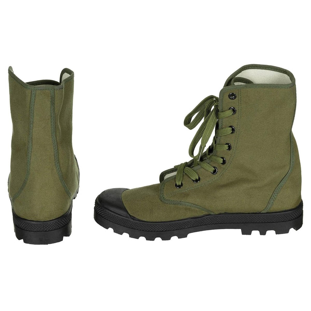 Bottes Commando Militaires Françaises Originales Talons Renforcés Vintage Olive