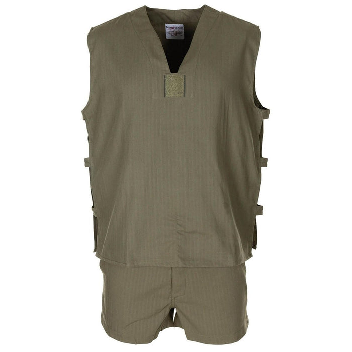 Chemise olive sans manches militaire française originale jungle tactique légère NOUVEAU - GoMilitar