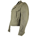 Veste de campagne originale et authentique de l'armée belge en laine Olive OD Eisenhower