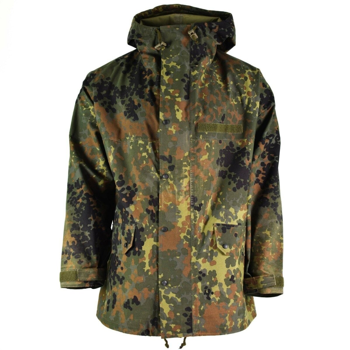 Veste de campagne originale de l'armée allemande GoreTex Flecktarn imperméable à l'eau parka de pluie NEUF