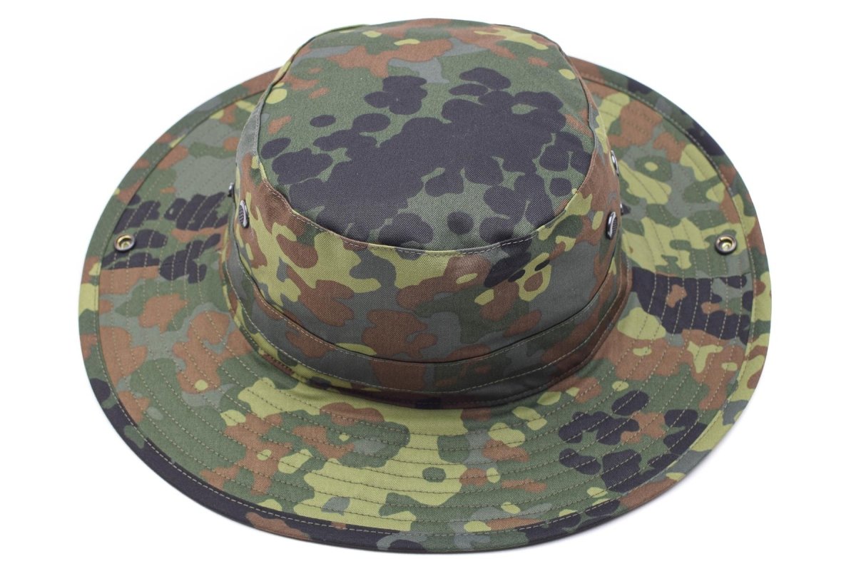 Chapeau de boonie Flecktarn de l'armée allemande d'origine pour le camping, la chasse, l'extérieur, l'été, NEUF