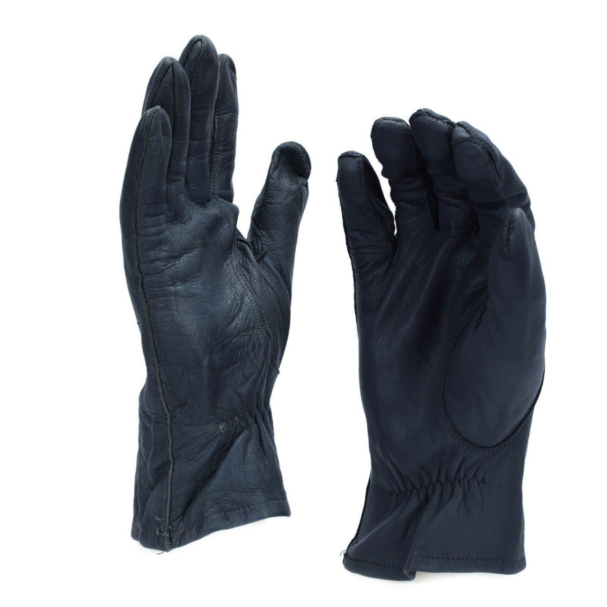 Gants d'origine de l'armée allemande. Gants militaires en cuir véritable gris fabriqués par BW