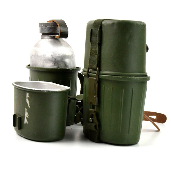 Kit de mess de l'armée allemande originale, cantine, bouteille d'eau, ustensiles de cuisine, armée - GoMilitar