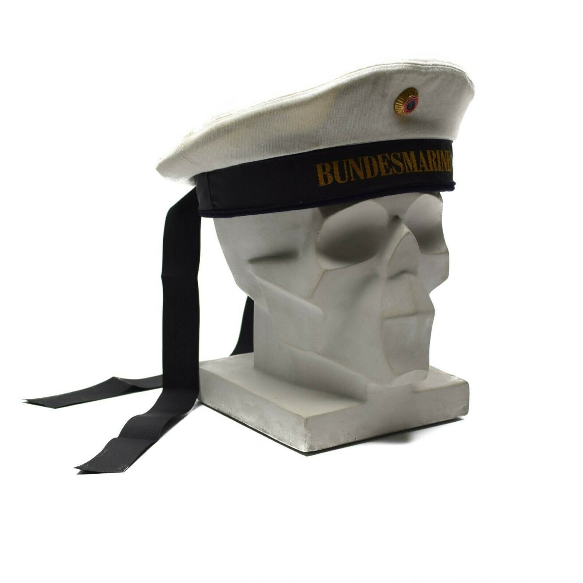 Casquette originale des Marines de l'armée allemande, chapeau de la Bundesmarine, blanc