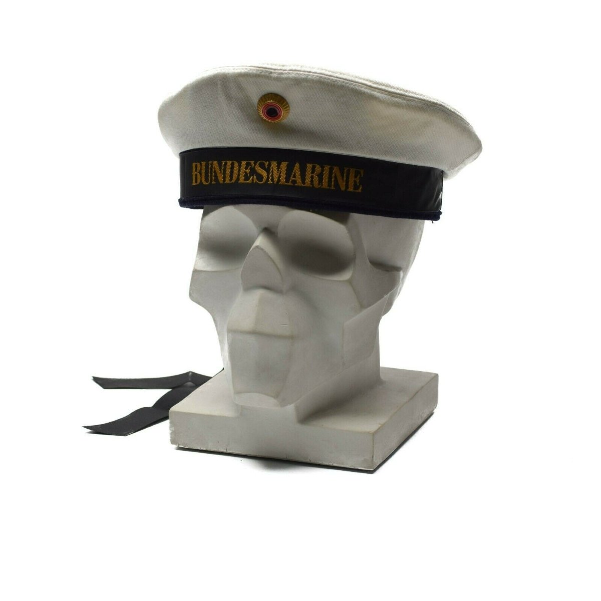 Casquette originale des Marines de l'armée allemande, chapeau de la Bundesmarine, blanc
