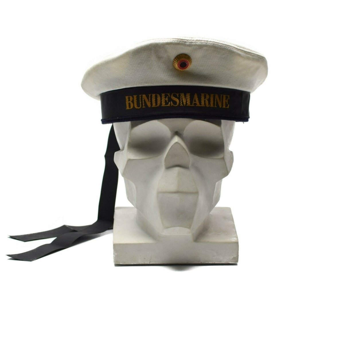 Casquette originale des Marines de l'armée allemande, chapeau de la Bundesmarine, blanc