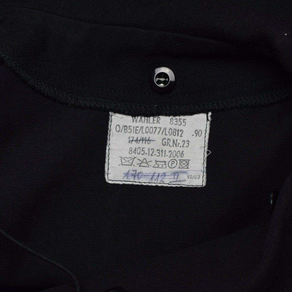 Chemise de marine allemande originale à manches longues pour marins militaires bleus de la marine