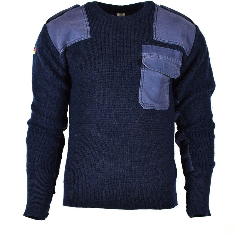 Pull militaire allemand bleu Pull original de l'armée allemande