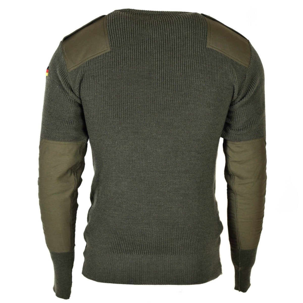 Pull original de l'armée allemande Commando Jumper Pull vert olive Laine NEUF