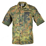 Chemise de combat allemande originale zippée flecktarn manches courtes BW Army issue