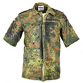 Chemise de combat allemande originale zippée flecktarn manches courtes BW Army issue