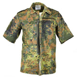 Chemise de combat allemande originale zippée flecktarn manches courtes BW Army issue