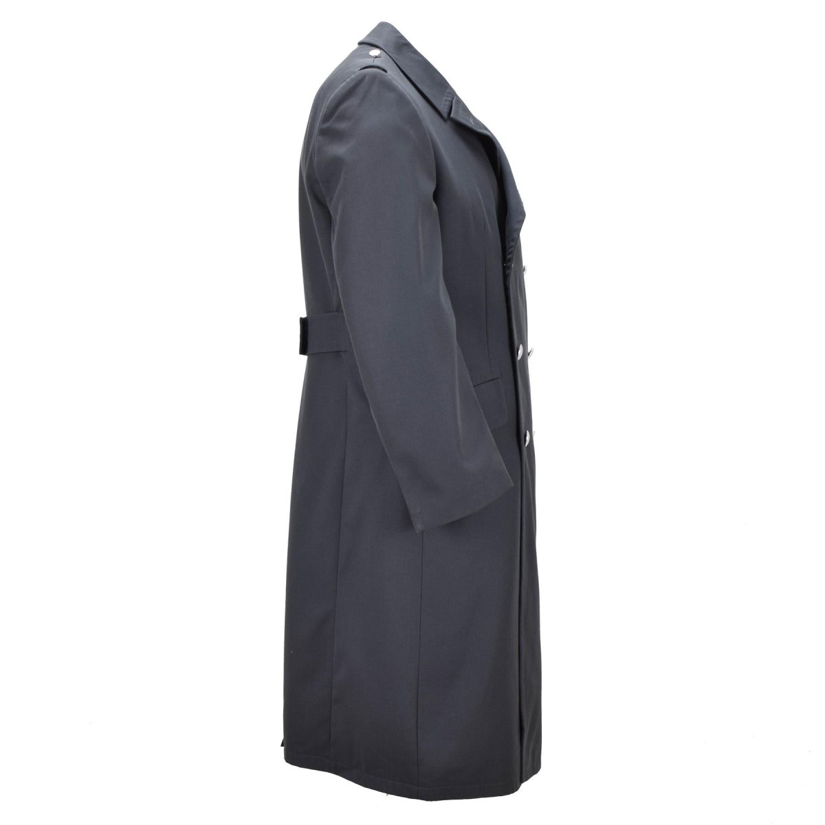 Manteau long à double boutonnage militaire original de la Bundeswehr allemande gris