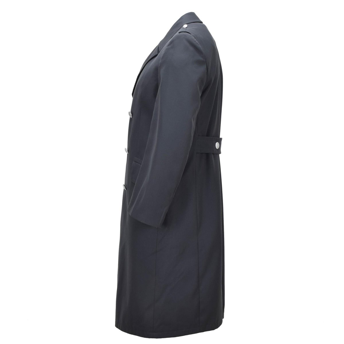 Manteau long à double boutonnage militaire original de la Bundeswehr allemande gris