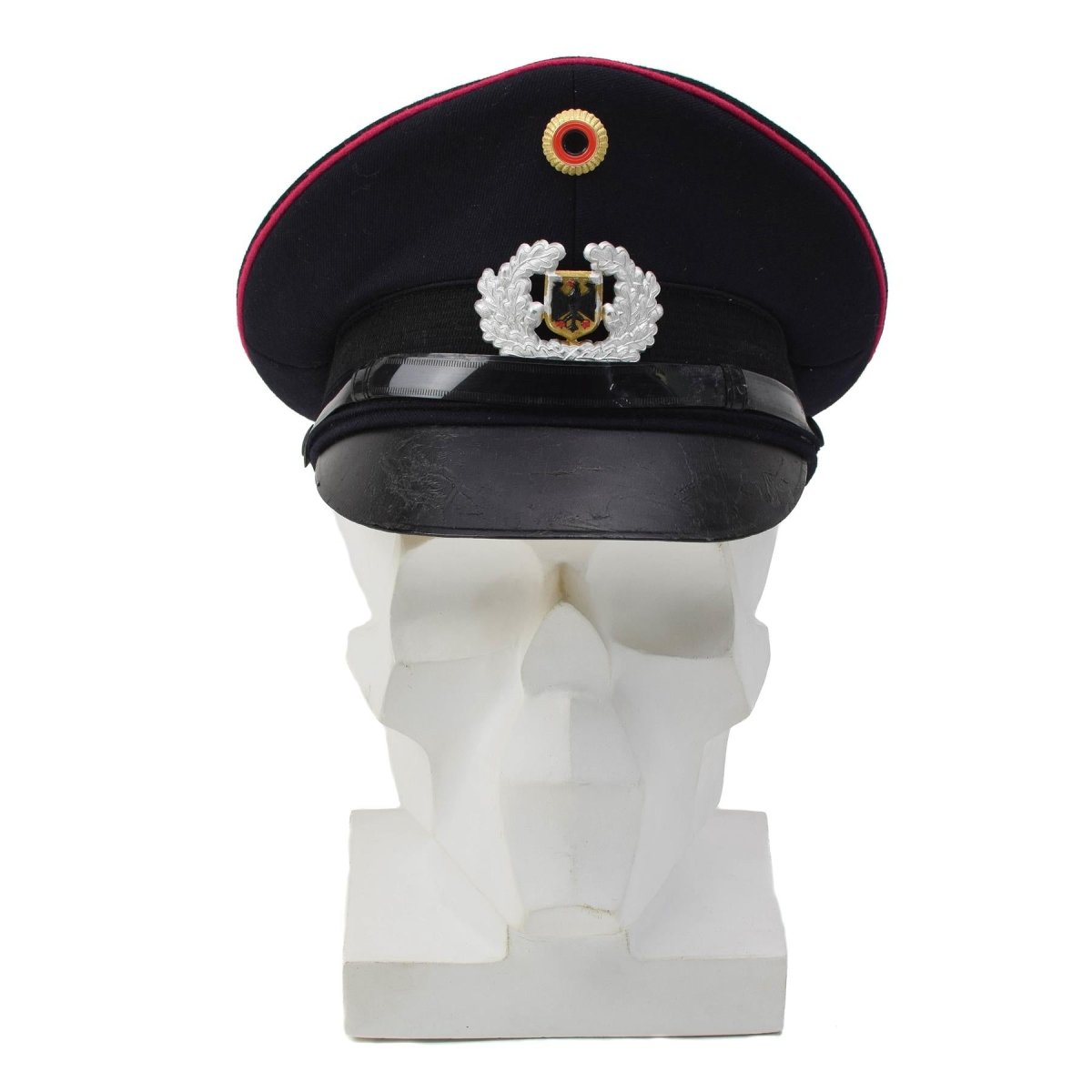 Casquette à visière originale des pompiers allemands, insigne Cocarde BGS bleu