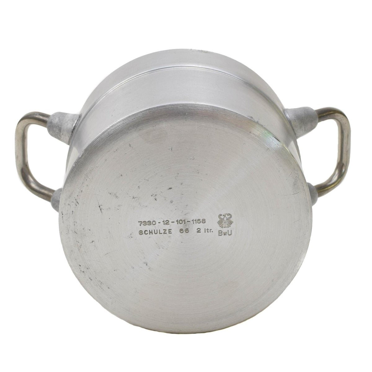 Couvercle de casserole militaire allemande d'origine en aluminium de 2 litres pour la randonnée BW Army Mess Kit NEUF