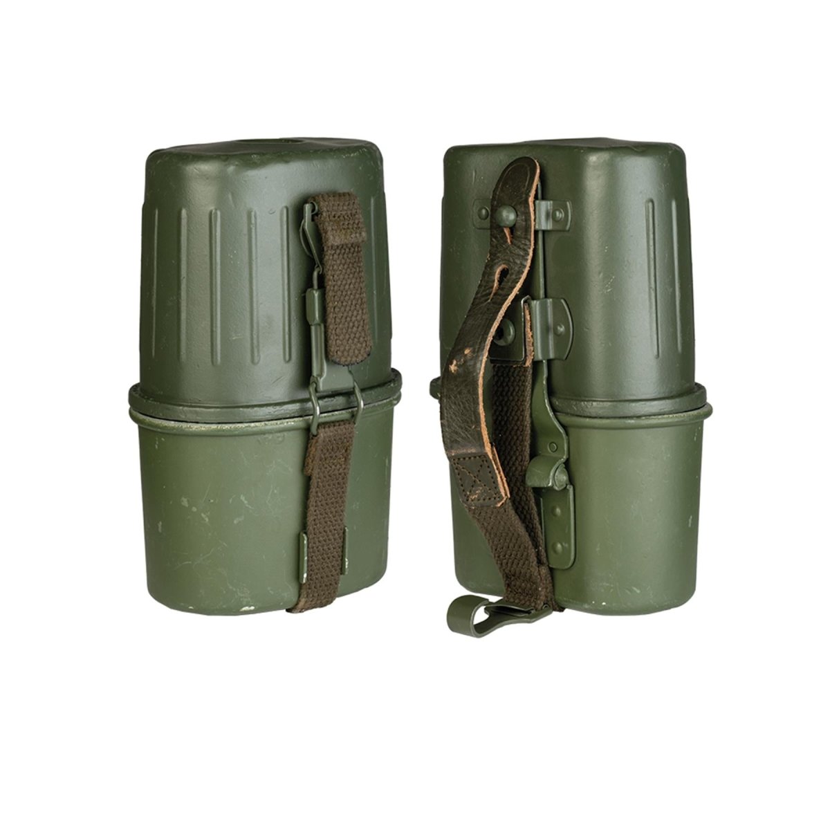 Flacon militaire allemand d'origine 0,8 l, cantine en plastique, tasse en aluminium, olive