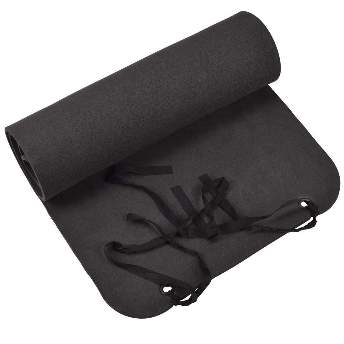Tapis de couchage en mousse militaire allemand d'origine enroulable Camping randonnée gris noir