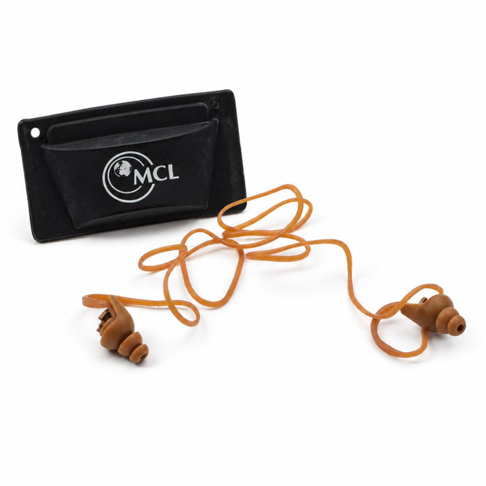 Original German Military In-Ear Hearing Protection Earplugs Case Orange - GoMilitar
