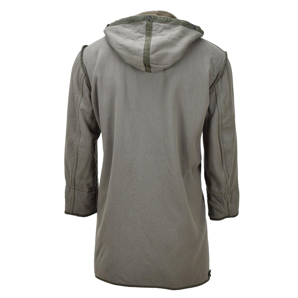 Parka longue militaire allemande originale avec doublure en fausse fourrure et capuche thermique olive