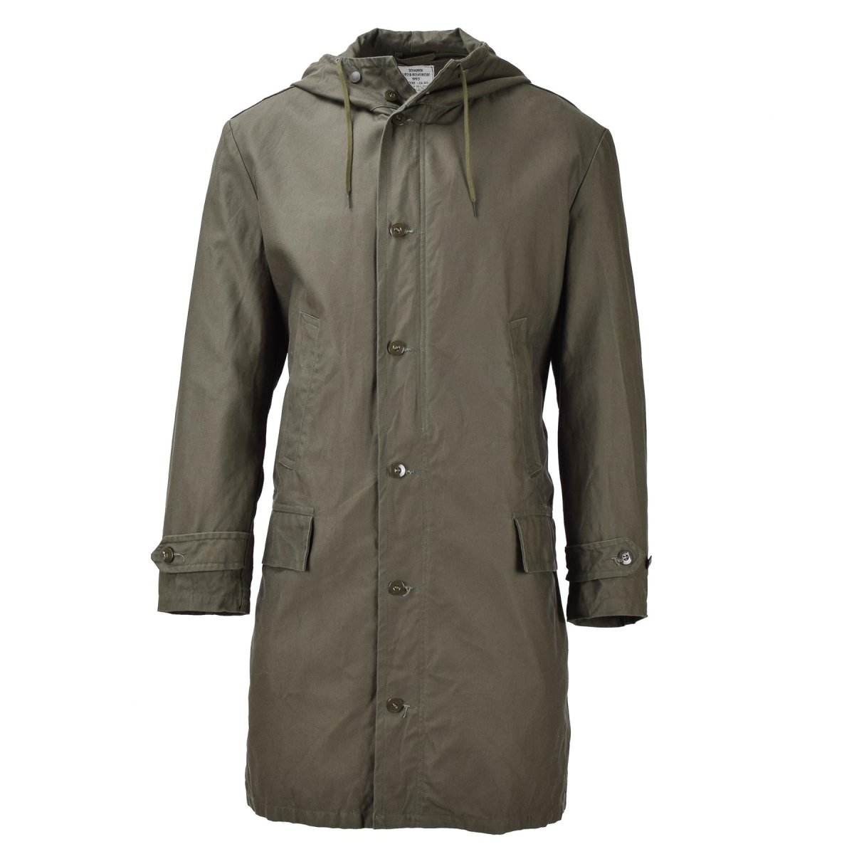 Veste parka longue militaire allemande originale manteau de campagne à capuche olive armée extérieure