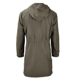 Veste parka longue militaire allemande originale manteau de campagne à capuche olive armée extérieure