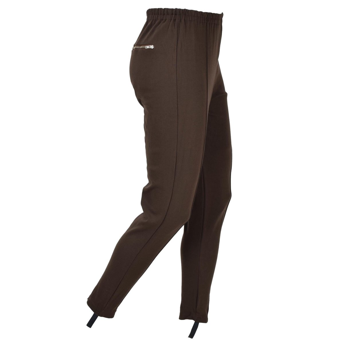 Pantalon de survêtement marron d'origine militaire allemande NVA pantalon d'entraînement de sport à étriers