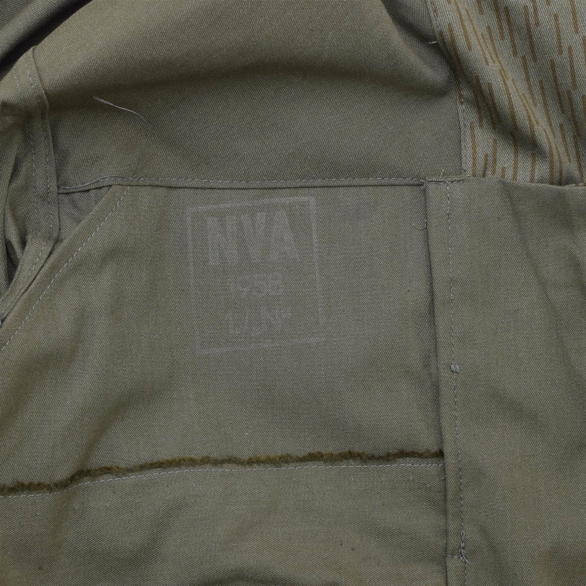 Veste de camouflage militaire allemande NVA strichtarn originale uniforme de combat vintage