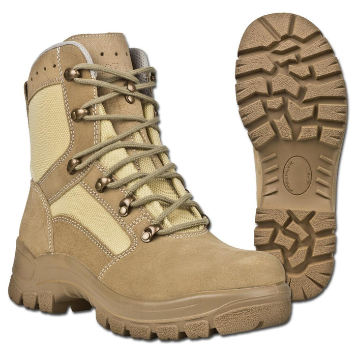 Bottes kaki tactiques militaires allemandes originales avec semelles en caoutchouc imperméables et fermeture à lacets durable