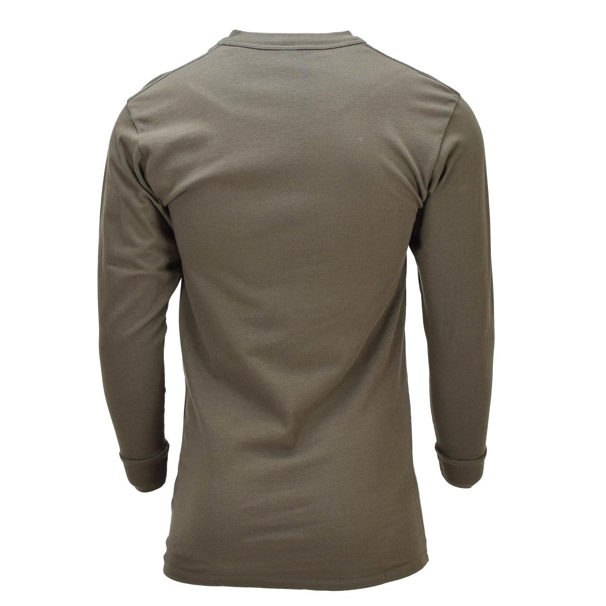 Maillot de corps thermique militaire allemand original, respirant, manches longues, olive
