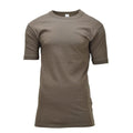 Maillot de corps thermique militaire allemand original en coton à manches courtes, surplus olive
