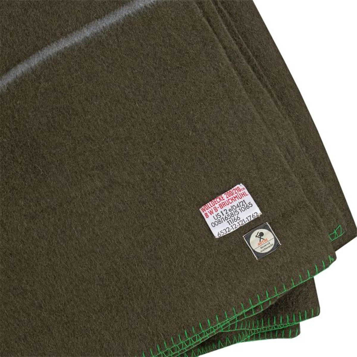 Couverture en laine militaire allemande originale 210x200cm style Bundeswehr marron
