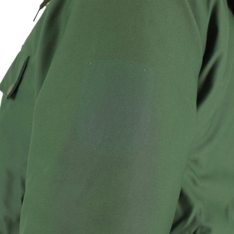 Parka d'officier de police allemande originale, veste chaude à capuche verte coupe-vent