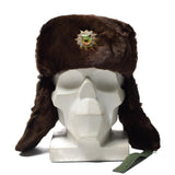 Chapeau d'hiver chaud original de la police allemande pour temps froid, badge ushanka en fausse fourrure NEUF