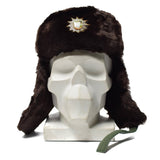 Chapeau d'hiver chaud original de la police allemande pour temps froid, badge ushanka en fausse fourrure NEUF